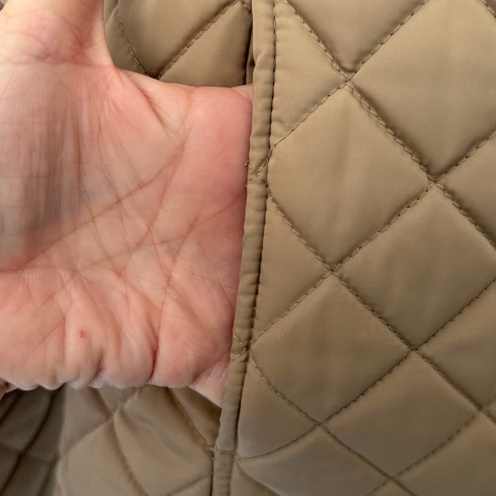 Calvin Klein Quilted hooded jacket tan/neutral size x-small - Picture 6 of 10